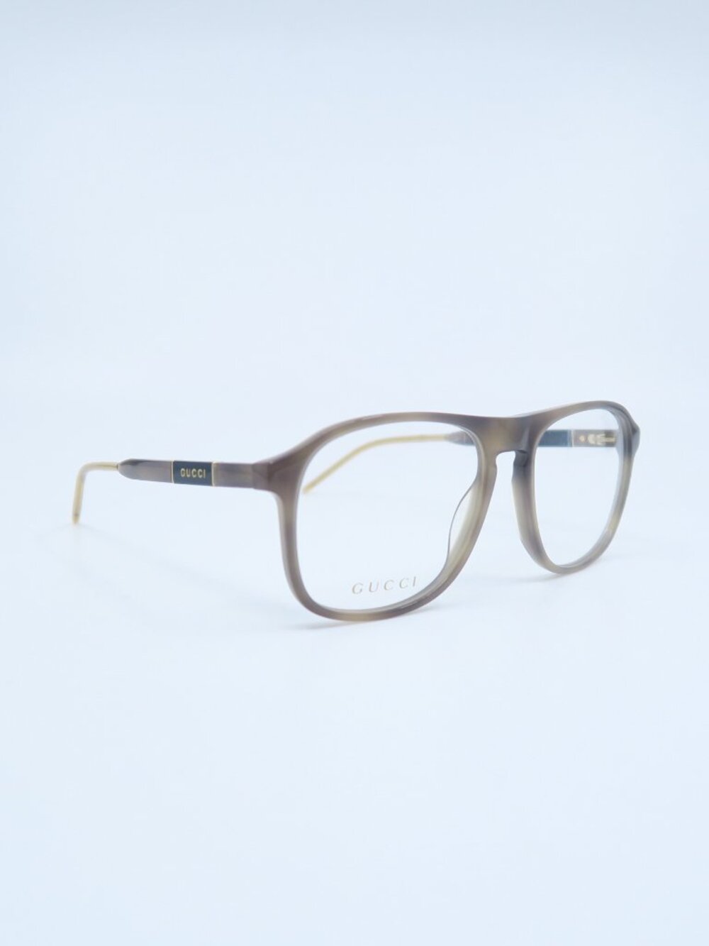 Gucci GG0844O 003 55mm. Brown Aviator Men's New Eyeglasses Frames.